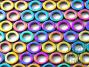 Rainbow Plated Hematite Donut - NON MAGNETIC